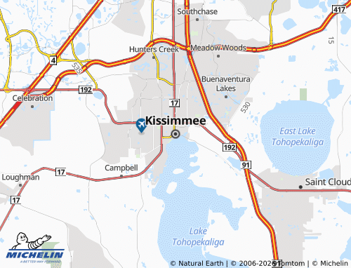 Carte MICHELIN Kissimmee - ViaMichelin