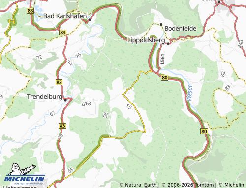 Mappa MICHELIN Gottsbüren - ViaMichelin