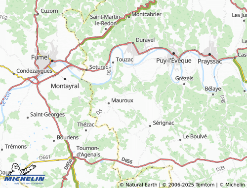 Carte MICHELIN Lacapelle-Cabanac - ViaMichelin
