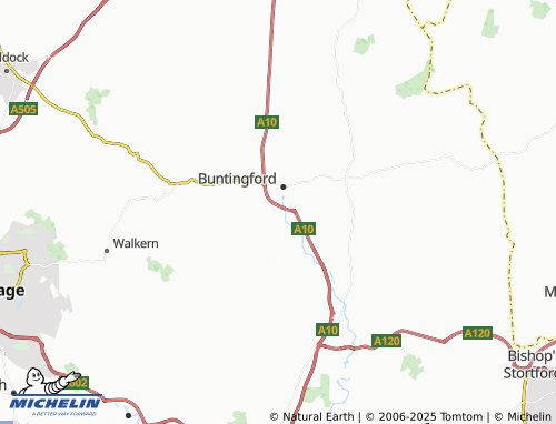 MICHELIN Aspenden map - ViaMichelin