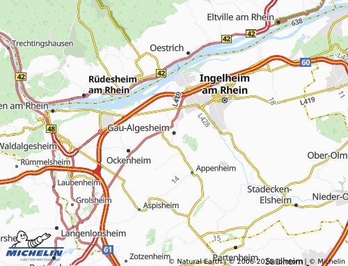 MICHELIN Gau-Algesheim map - ViaMichelin