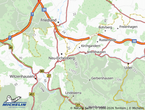 Mapa MICHELIN Hohengandern - ViaMichelin