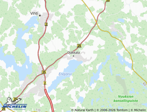Carte MICHELIN Ojakkala - ViaMichelin