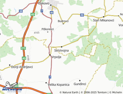 MICHELIN Strizivojna map - ViaMichelin