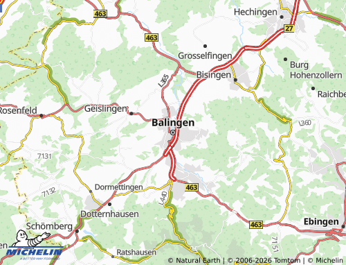 MICHELIN-Landkarte Balingen - ViaMichelin