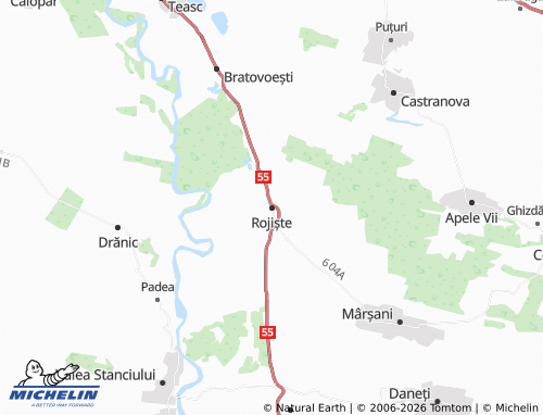 MICHELIN-Landkarte Rojiște - ViaMichelin