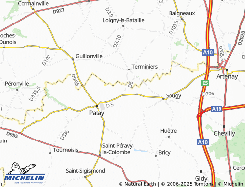 Carte MICHELIN Rouvray-Sainte-Croix - ViaMichelin