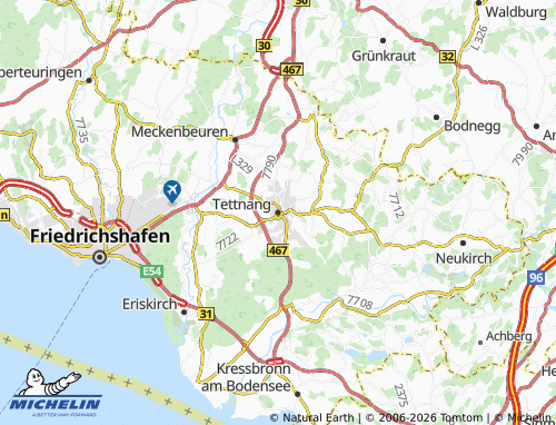 MICHELIN-Landkarte Tettnang - ViaMichelin