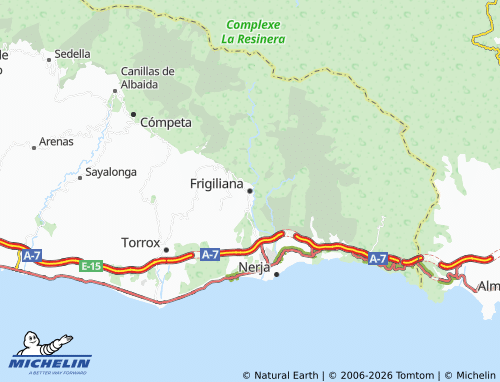 MICHELIN Frigiliana map - ViaMichelin