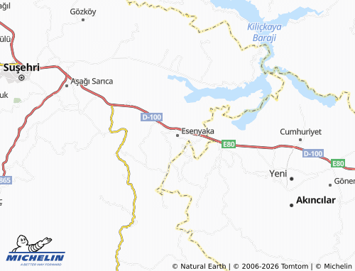 Mappa MICHELIN Esenyaka - ViaMichelin