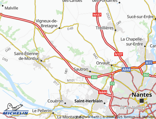 MICHELIN Bon Garand map - ViaMichelin