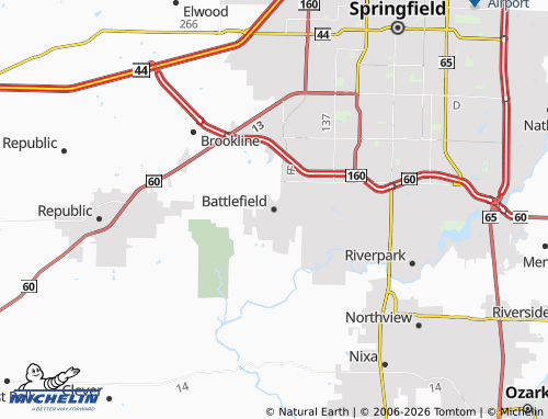 Mapa MICHELIN Battlefield - ViaMichelin