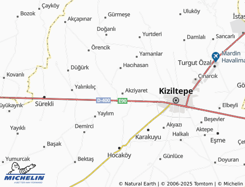 MICHELIN-Landkarte Akziyaret - ViaMichelin