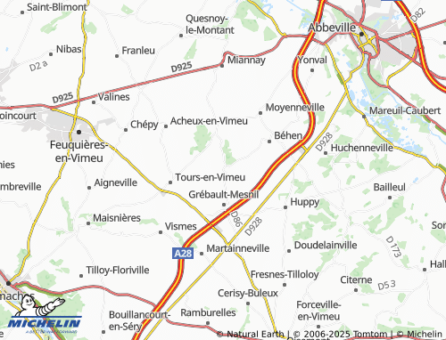 MICHELIN Ercourt map - ViaMichelin