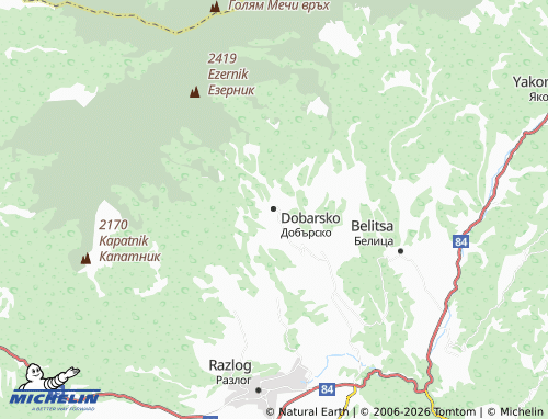 Mapa MICHELIN Dobarsko - ViaMichelin