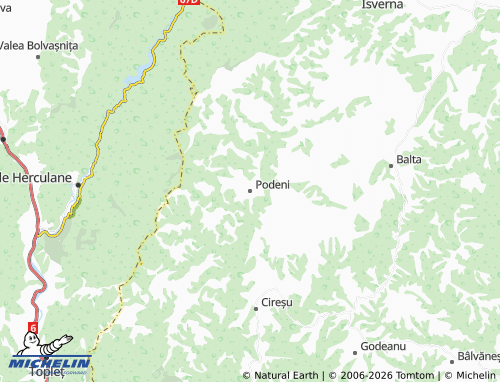 MICHELIN Podeni map - ViaMichelin