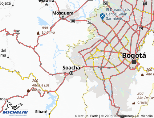 MICHELIN Gran Colombiano map - ViaMichelin