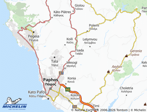 Mappa MICHELIN Tsada - ViaMichelin