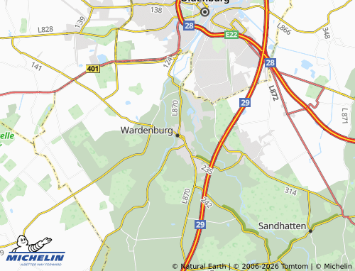 MICHELIN Wardenburg map - ViaMichelin