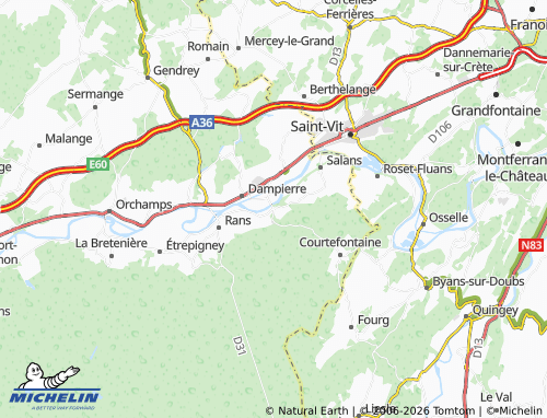 Mappa MICHELIN Fraisans - ViaMichelin