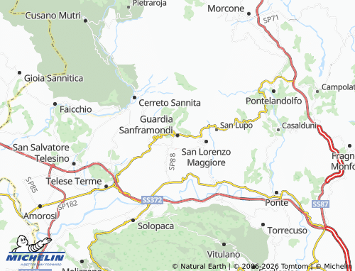 Mappa MICHELIN Guardia Sanframondi - ViaMichelin