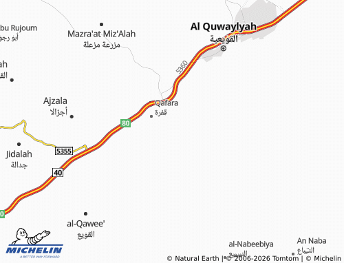 MICHELIN-Landkarte al-Jafarah - ViaMichelin
