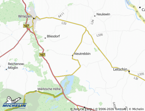 Carte MICHELIN Neutrebbin - ViaMichelin