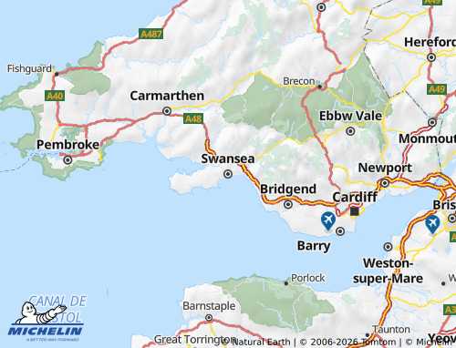 Mappa MICHELIN Swansea - ViaMichelin