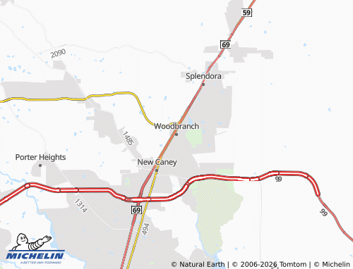Mappa MICHELIN Woodbranch - ViaMichelin