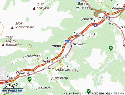 MICHELIN-Landkarte Vomp - ViaMichelin