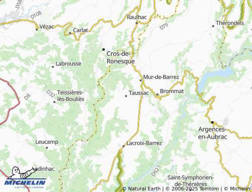 MICHELIN Taussac map - ViaMichelin