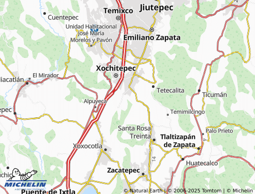 Mapa MICHELIN Centro Atlacholoaya - ViaMichelin