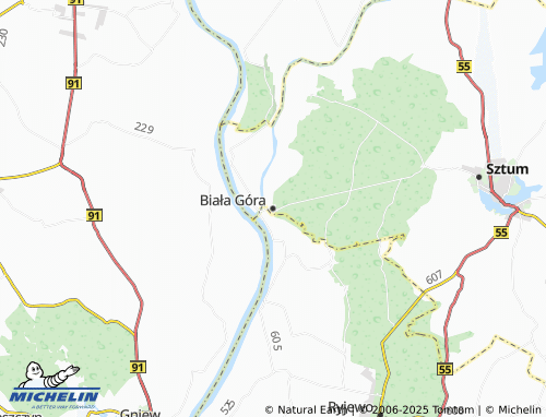 MICHELIN Biała Góra map - ViaMichelin