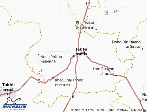 MICHELIN Tak Fa map - ViaMichelin