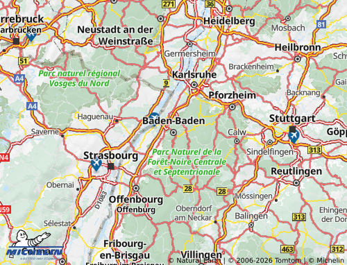MICHELIN Baden-Baden map - ViaMichelin