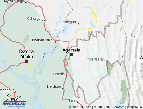 Carte MICHELIN Tripura - ViaMichelin