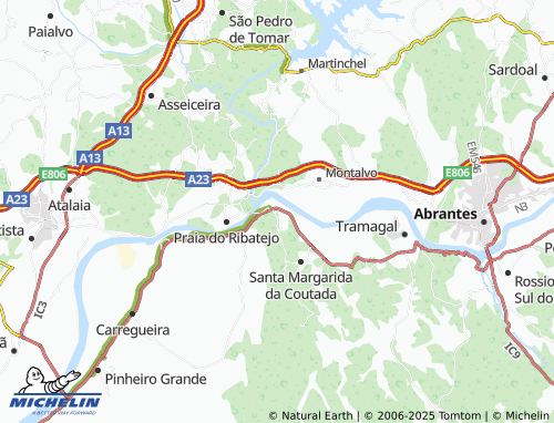 Mappa MICHELIN Couto das Areias - ViaMichelin