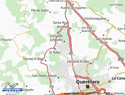 MICHELIN Balcones de Juriquilla map - ViaMichelin