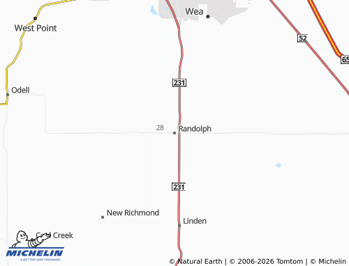 Mappa MICHELIN Randolph - ViaMichelin