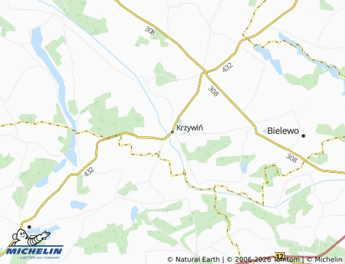 MICHELIN Krzywiń map - ViaMichelin