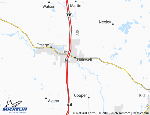 Kaart MICHELIN Plainwell - ViaMichelin
