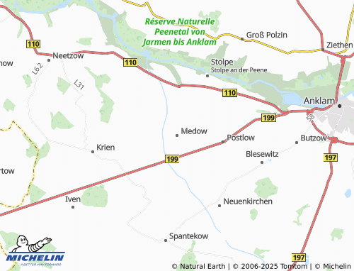 MICHELIN Medow map - ViaMichelin
