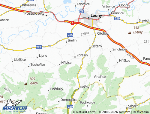 Mappa MICHELIN Zbrašín - ViaMichelin
