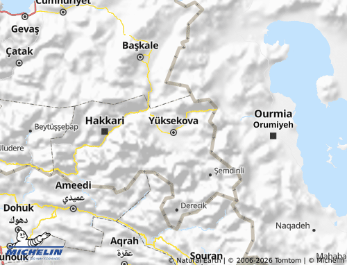 MICHELIN Yüksekova map - ViaMichelin