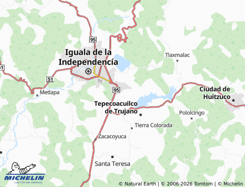 MICHELIN-Landkarte De La Guadalupe - ViaMichelin