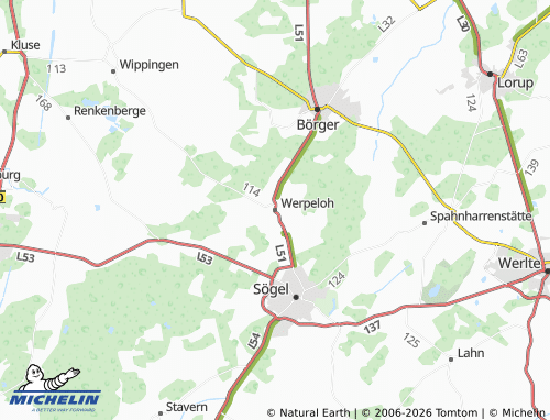 MICHELIN Werpeloh map - ViaMichelin