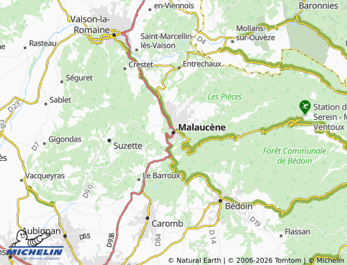 Mapa MICHELIN Malaucène - ViaMichelin