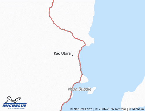 MICHELIN Kao Utara map - ViaMichelin