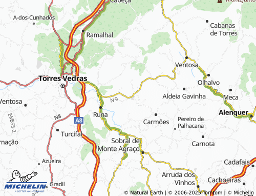 Mapa MICHELIN Quinta da Glória - ViaMichelin