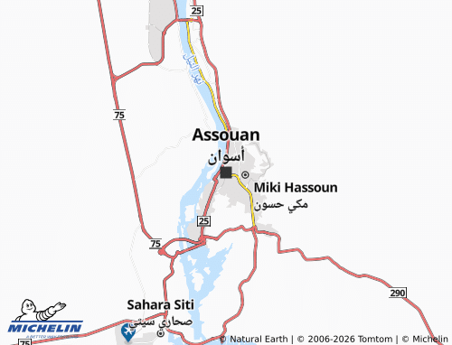 Kaart MICHELIN Aswan - ViaMichelin